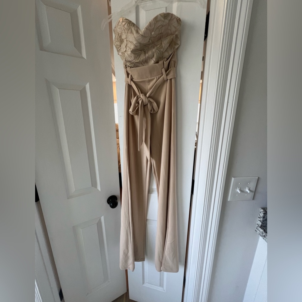 Champagne colored jumpsuit